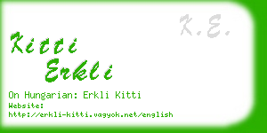 kitti erkli business card